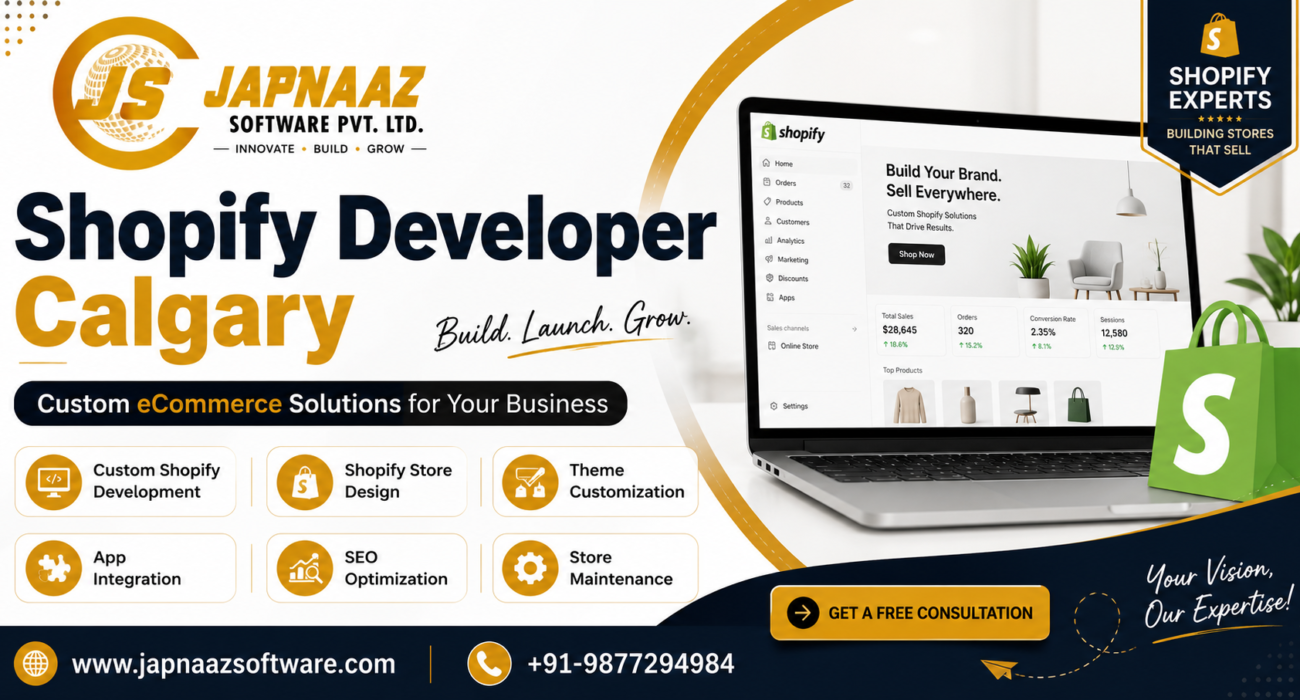 Shopify developer Calgary/ Japnaaz Software
