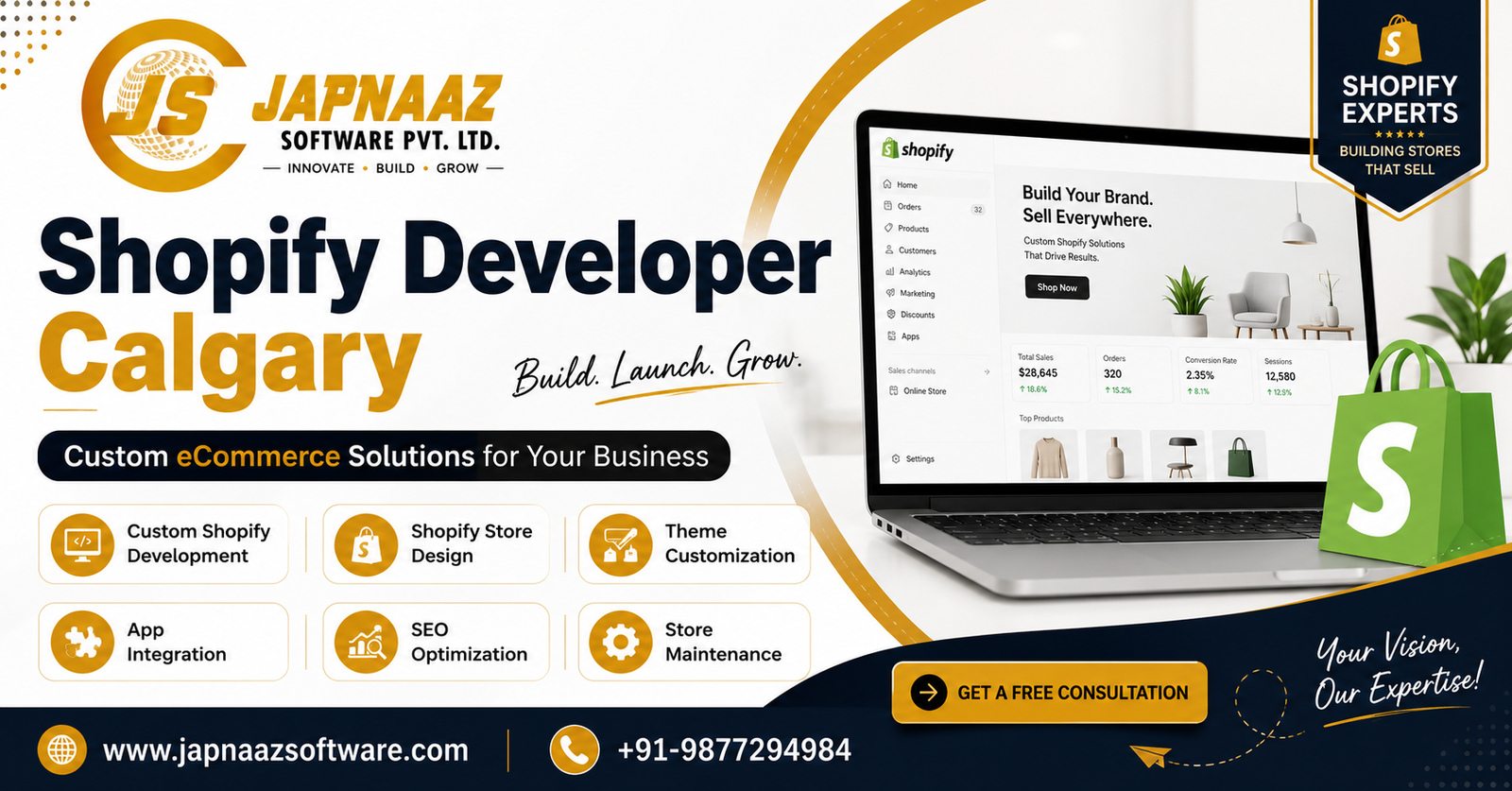 Shopify developer Calgary for Custom eCommerce Solutions 