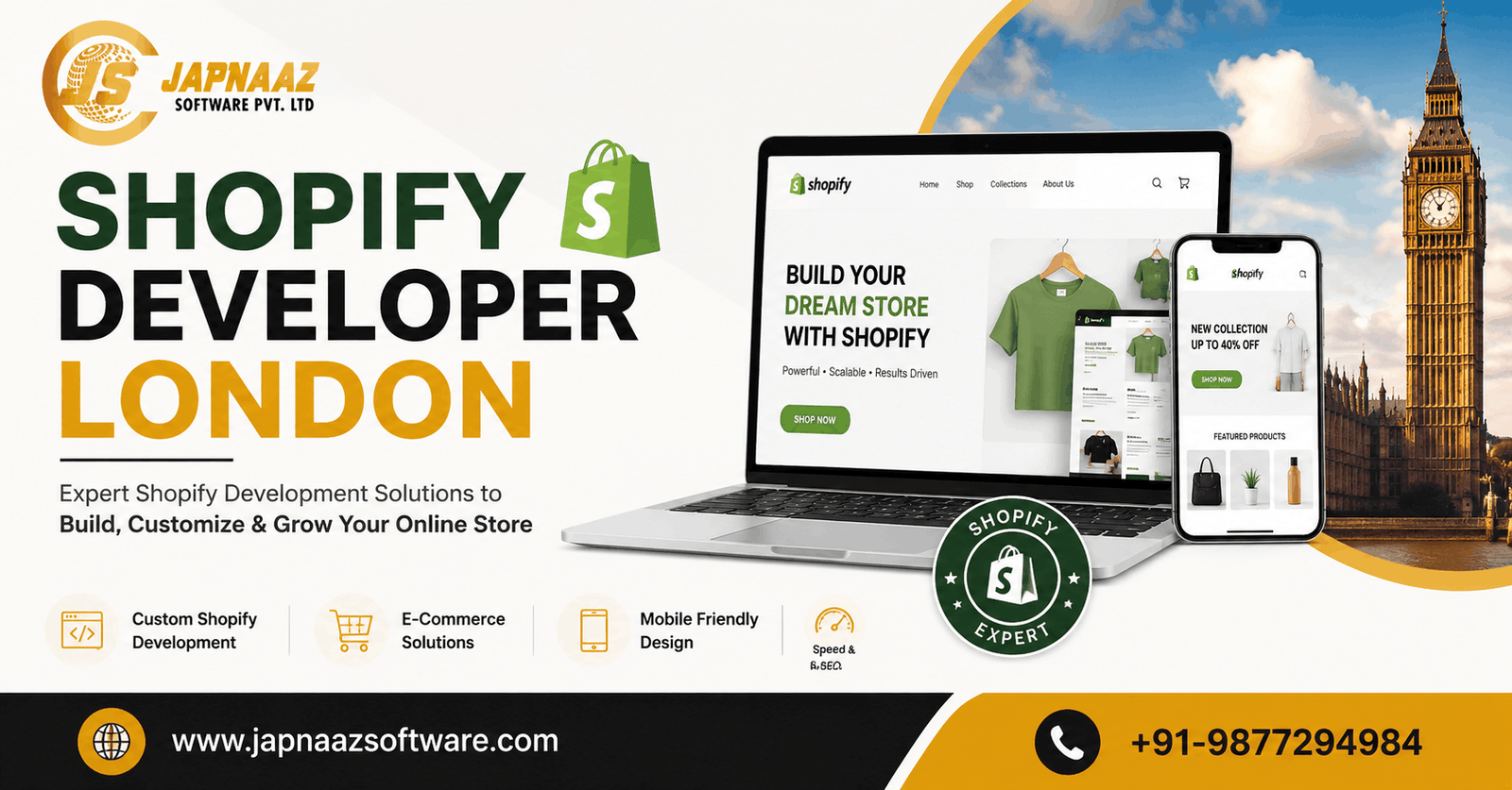 Shopify Developer London: Grow Your Online Store Faster