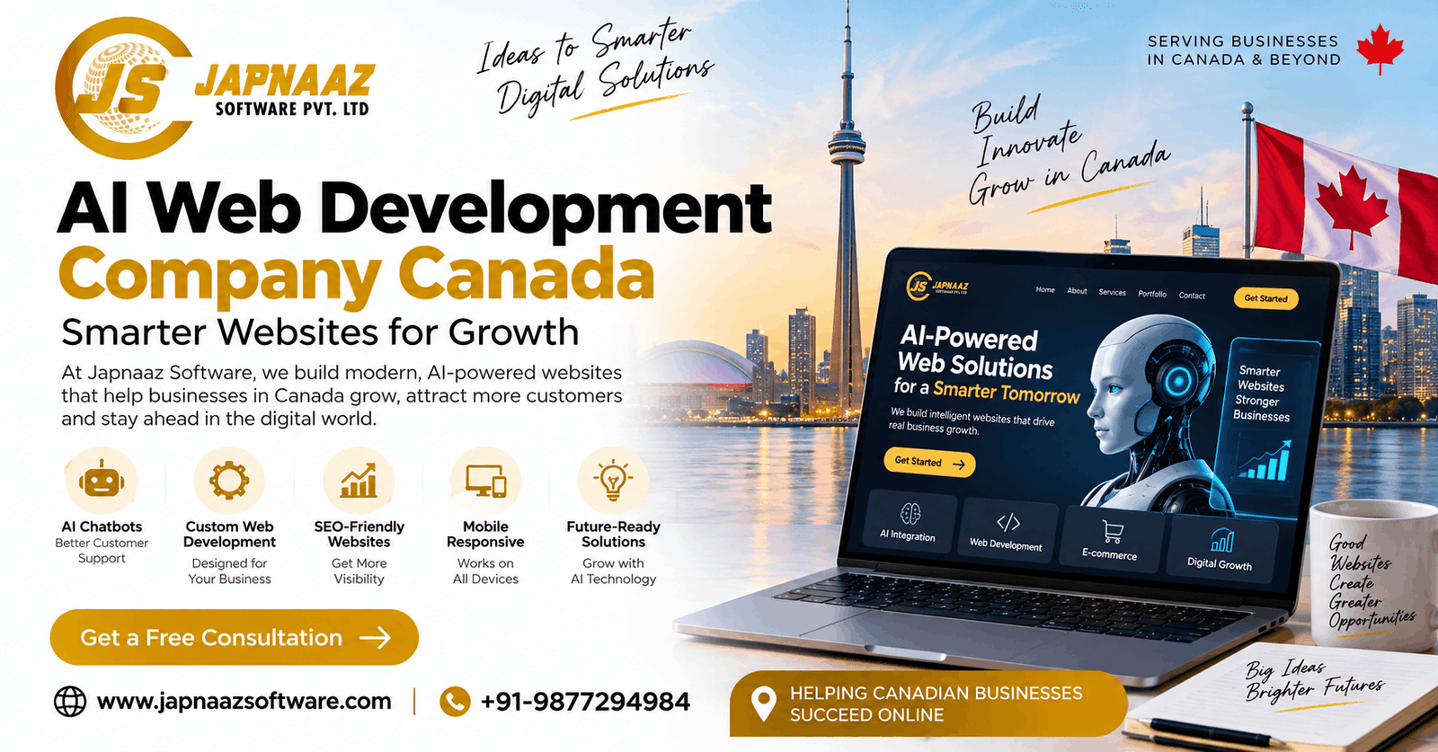 AI Web Development Company Canada: Smarter Growth