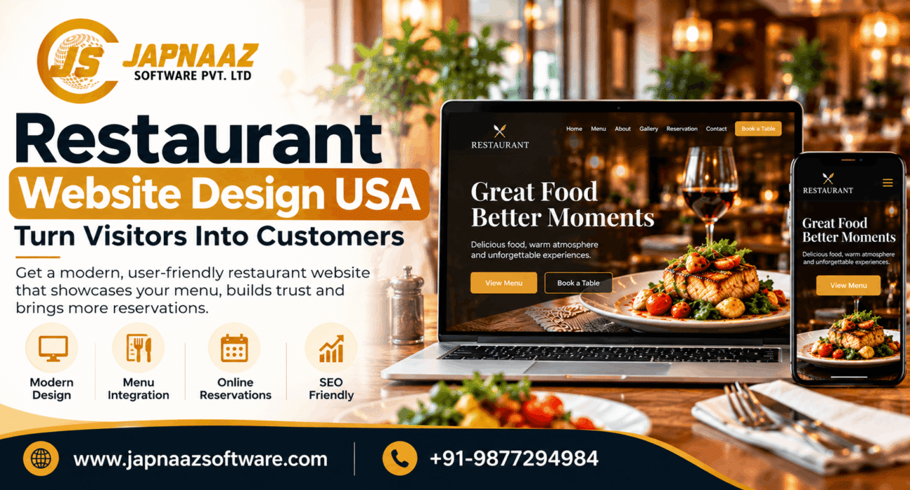 Restaurant Website Design USA / Japnaaz Software