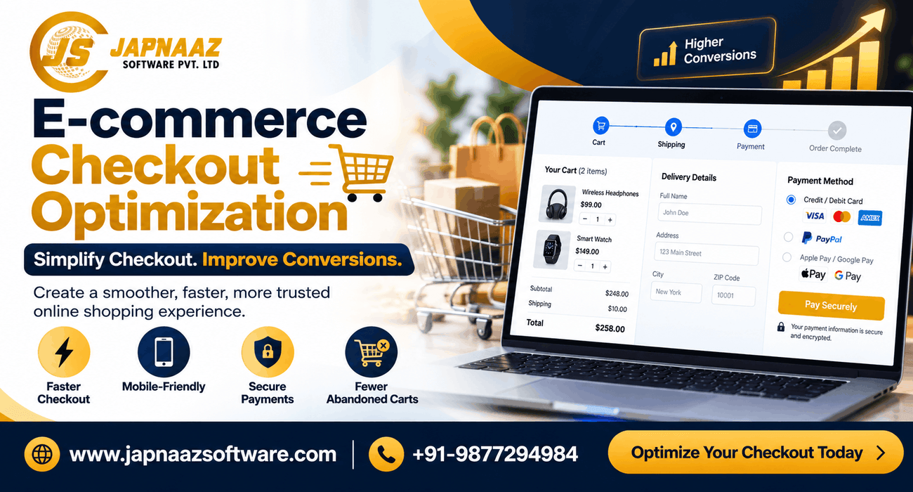 Streamlined E-Commerce Checkout Banner /japnaaz Software